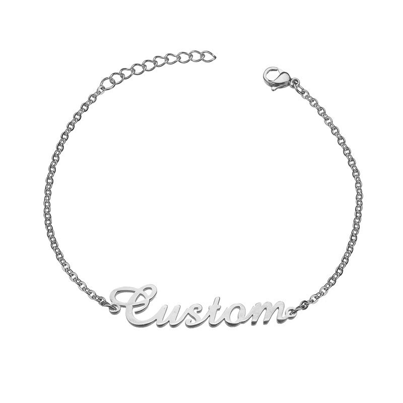 Personalized Custom Name Necklace Bracelet Set