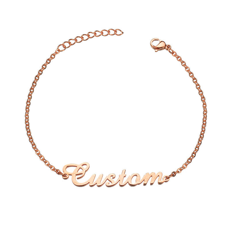 Personalized Custom Name Necklace Bracelet Set