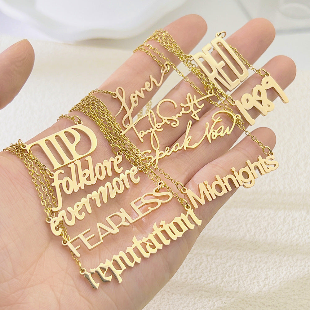 Personalized Custom Name Necklace Bracelet Set