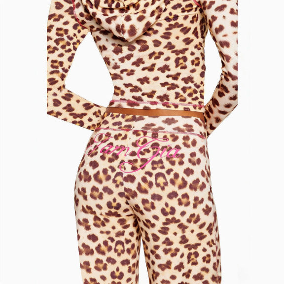 Women Printed Hooded Long Sleeve Two-Piece Set