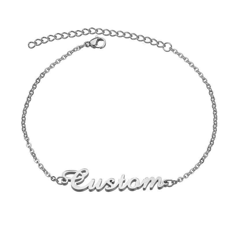 Personalized Custom Name Necklace Bracelet Set