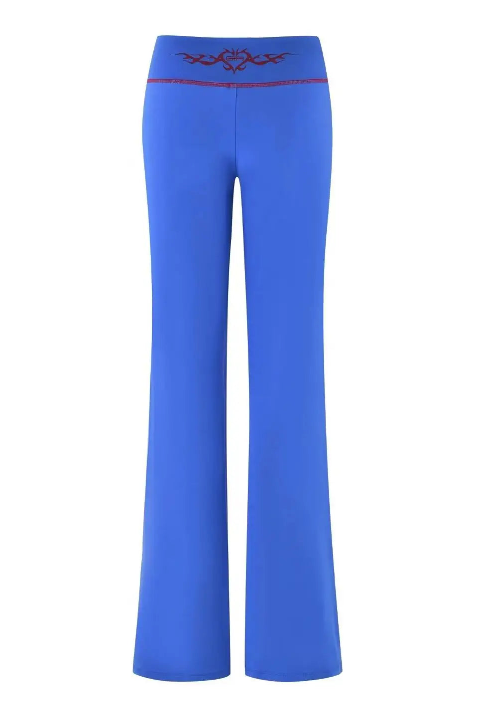Zip-Up Long Sleeve Top & Low Waist Micro Flared Pants