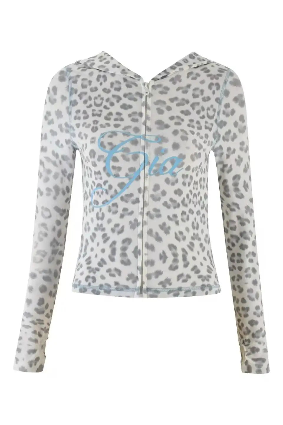 Zip-Up Long Sleeve Top & Low Waist Micro Flared Pants