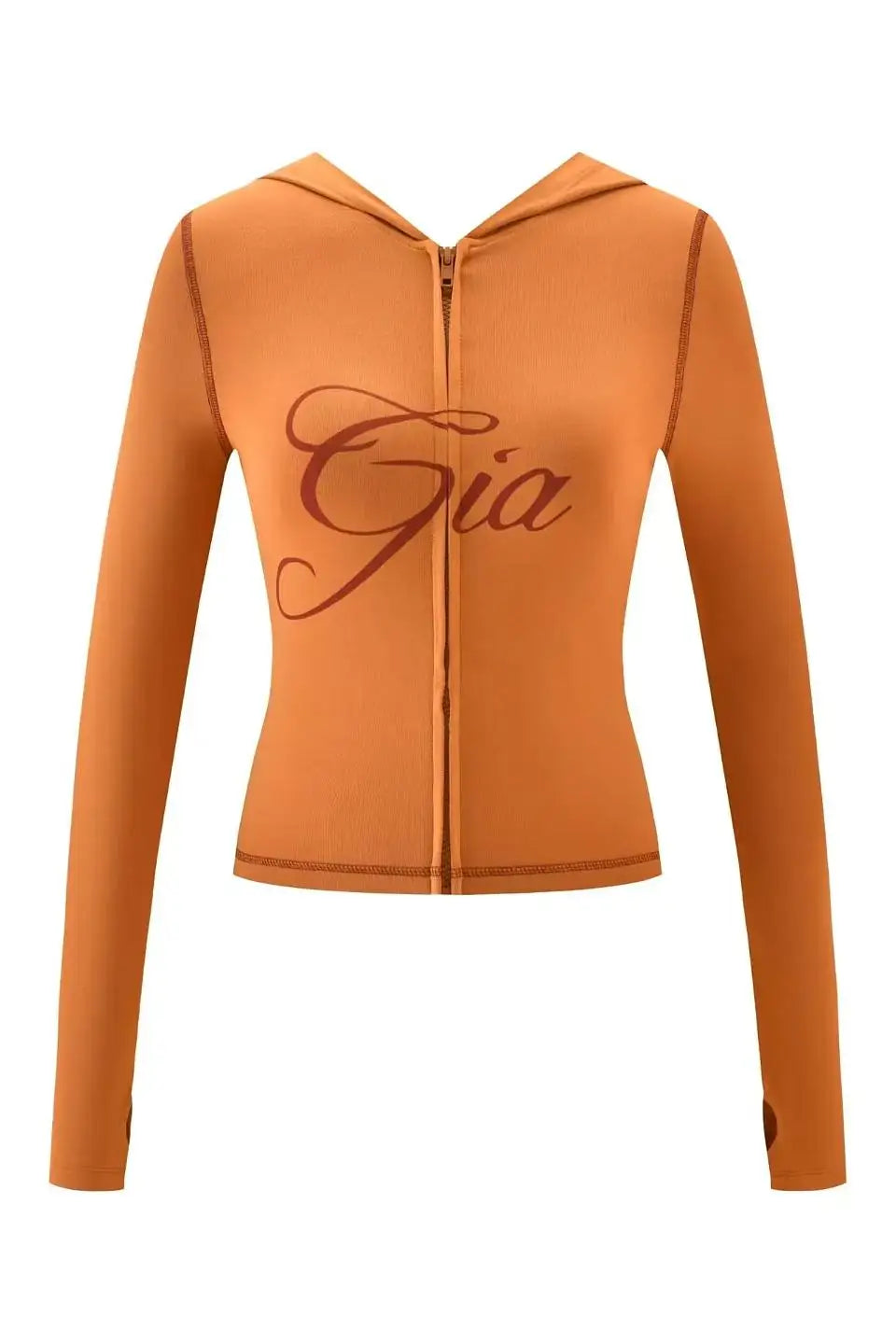 Zip-Up Long Sleeve Top & Low Waist Micro Flared Pants