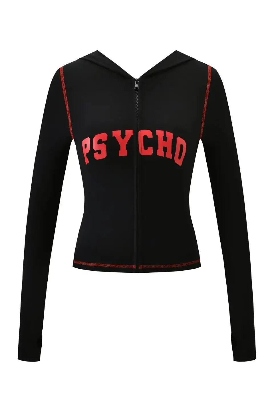 Zip-Up Long Sleeve Top & Low Waist Micro Flared Pants