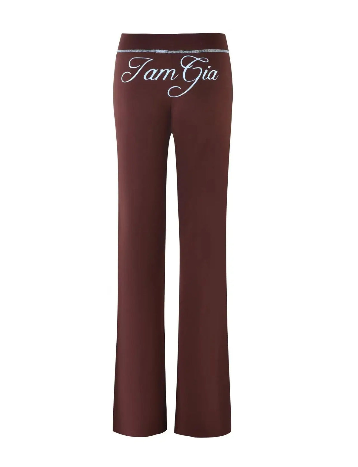 Zip-Up Long Sleeve Top & Low Waist Micro Flared Pants