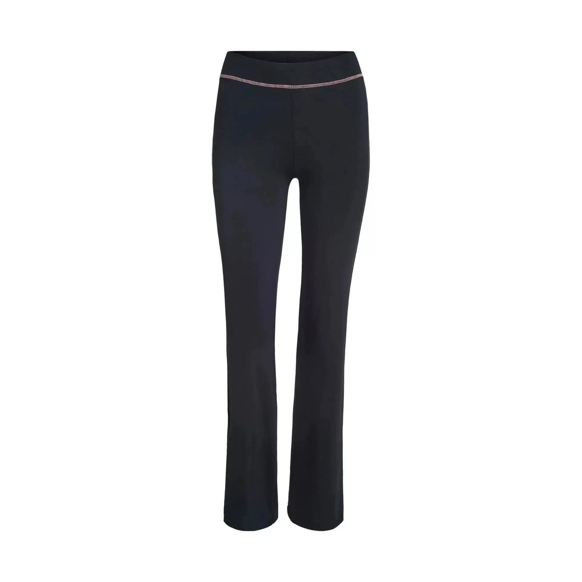 Zip-Up Long Sleeve Top & Low Waist Micro Flared Pants