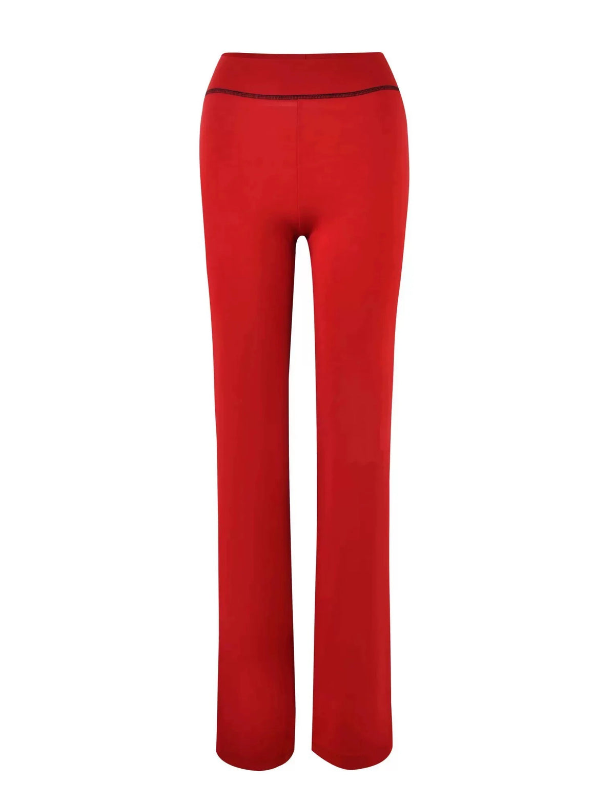 Zip-Up Long Sleeve Top & Low Waist Micro Flared Pants