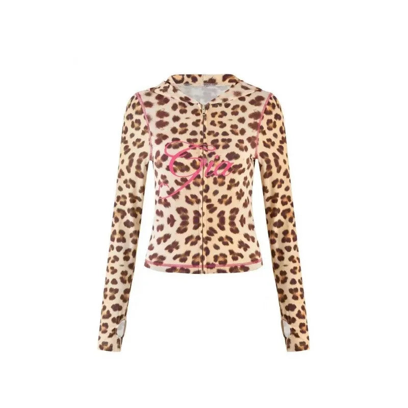 Zip-Up Long Sleeve Top & Low Waist Micro Flared Pants