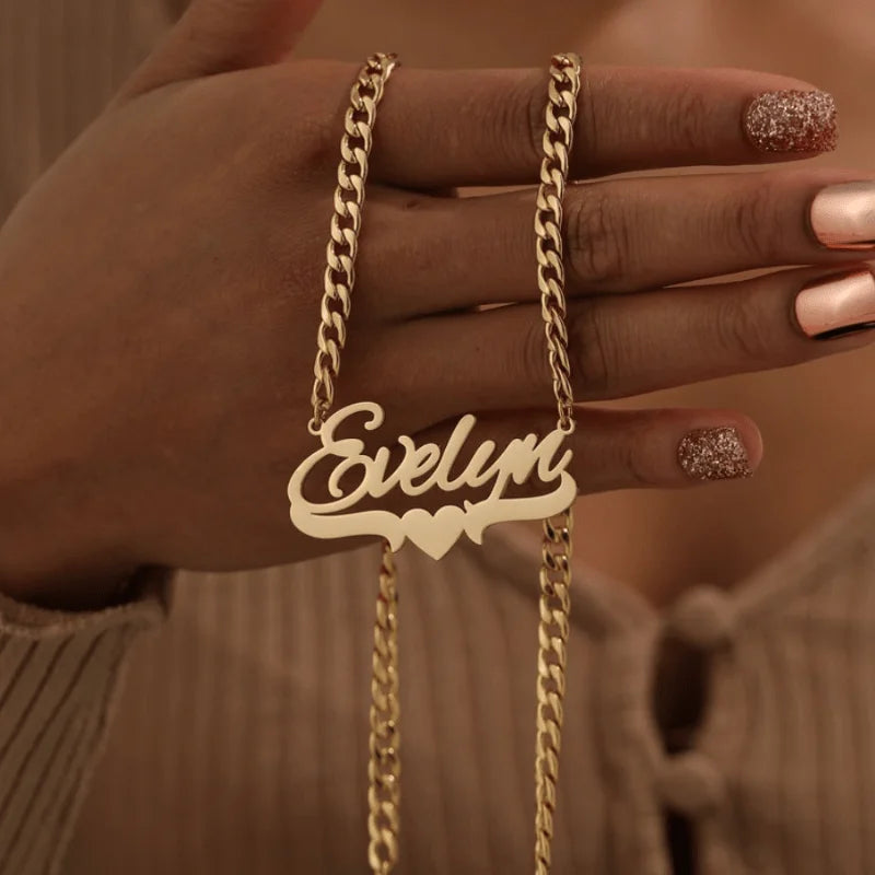 Personalized name bamboo earring and necklace set