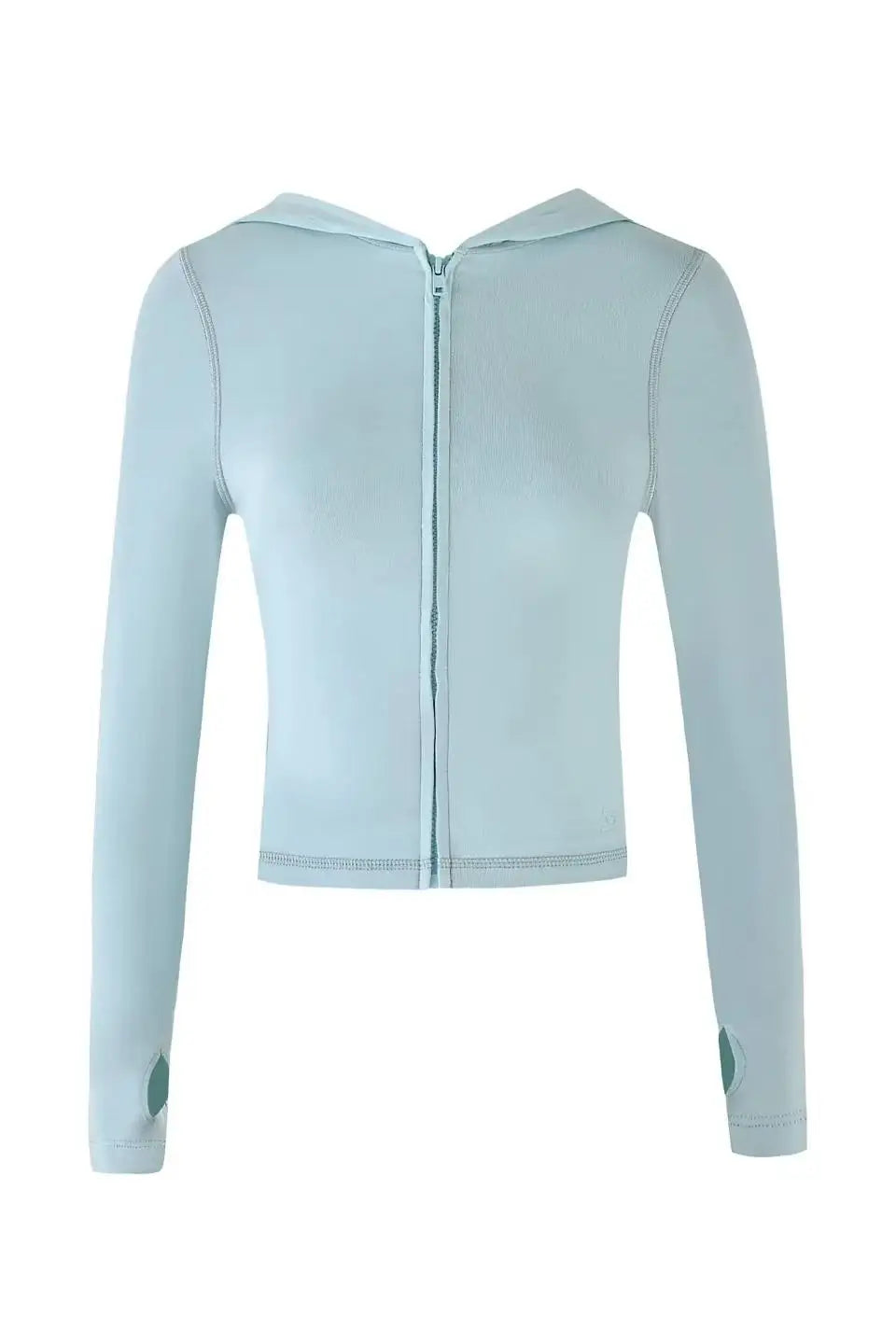 Zip-Up Long Sleeve Top & Low Waist Micro Flared Pants