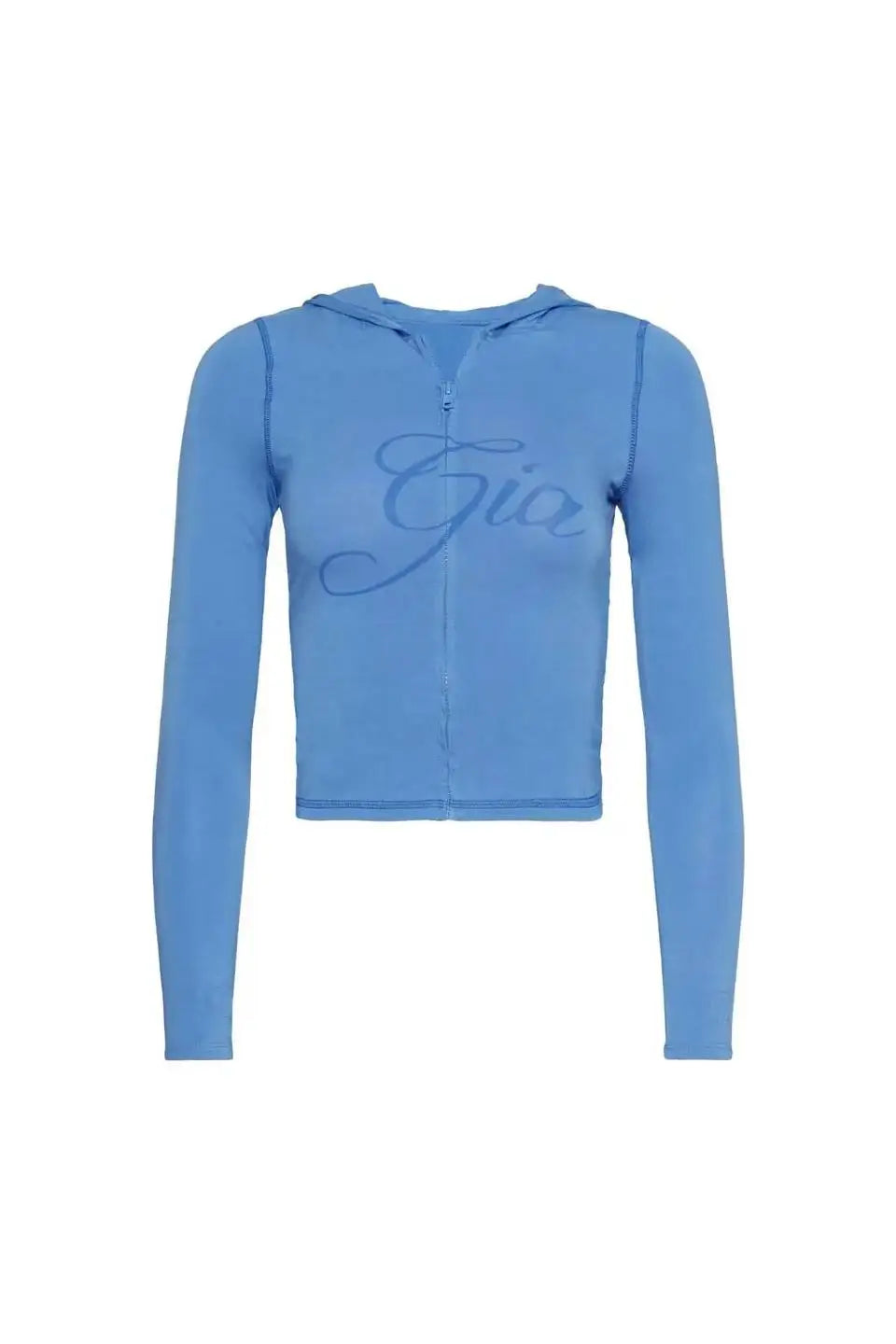 Zip-Up Long Sleeve Top & Low Waist Micro Flared Pants