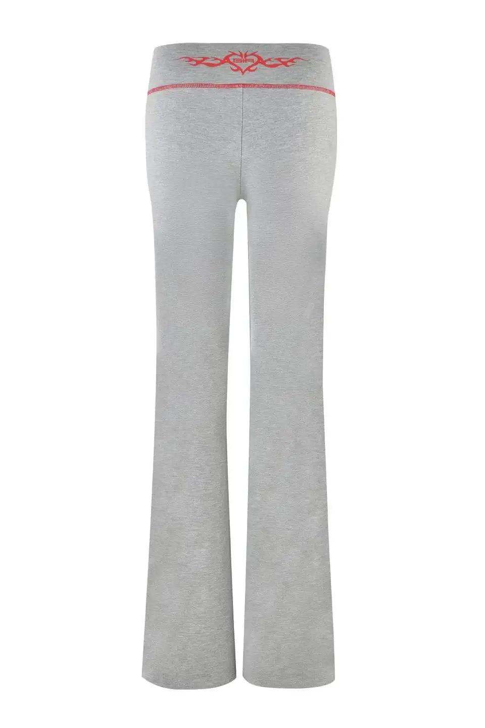 Zip-Up Long Sleeve Top & Low Waist Micro Flared Pants