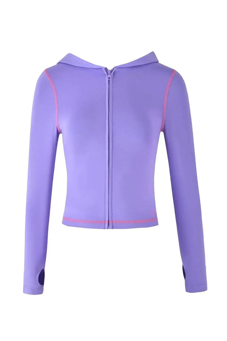 Zip-Up Long Sleeve Top & Low Waist Micro Flared Pants