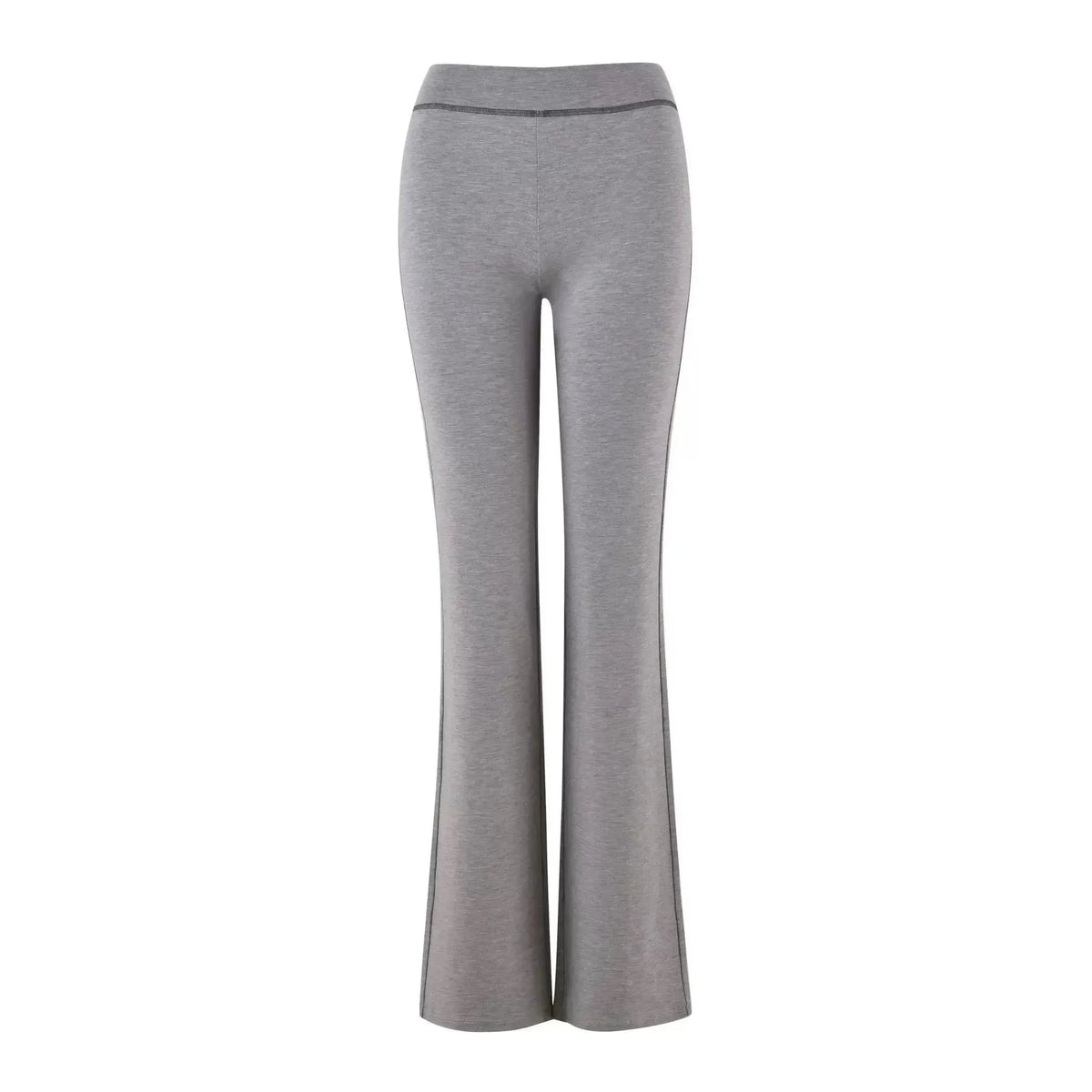 Zip-Up Long Sleeve Top & Low Waist Micro Flared Pants