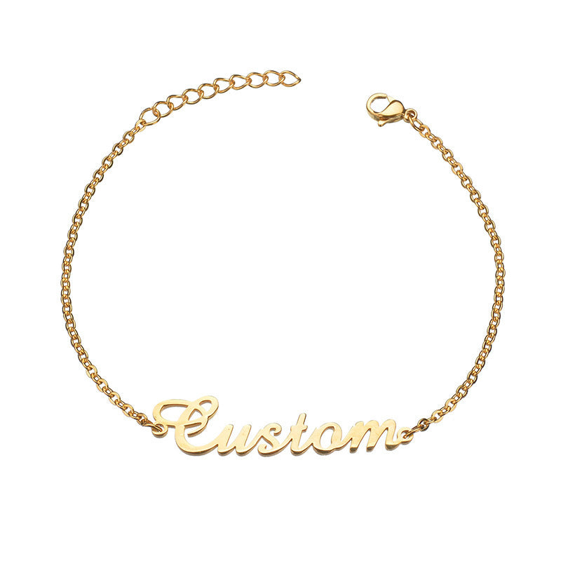 Personalized Custom Name Necklace Bracelet Set