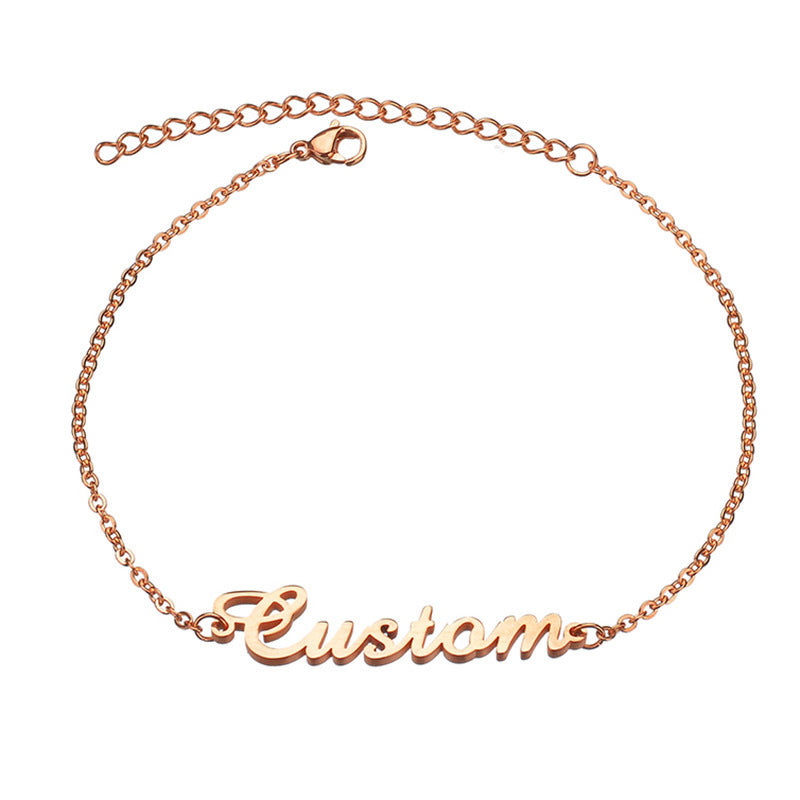 Personalized Custom Name Necklace Bracelet Set
